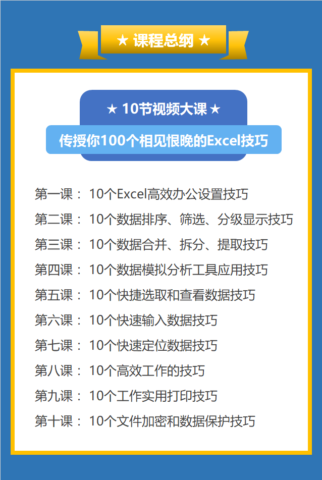 相见恨晚的100个Excel技巧丨告别机械重复工作