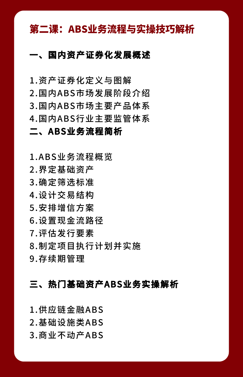 ABS+REITs实战全体系