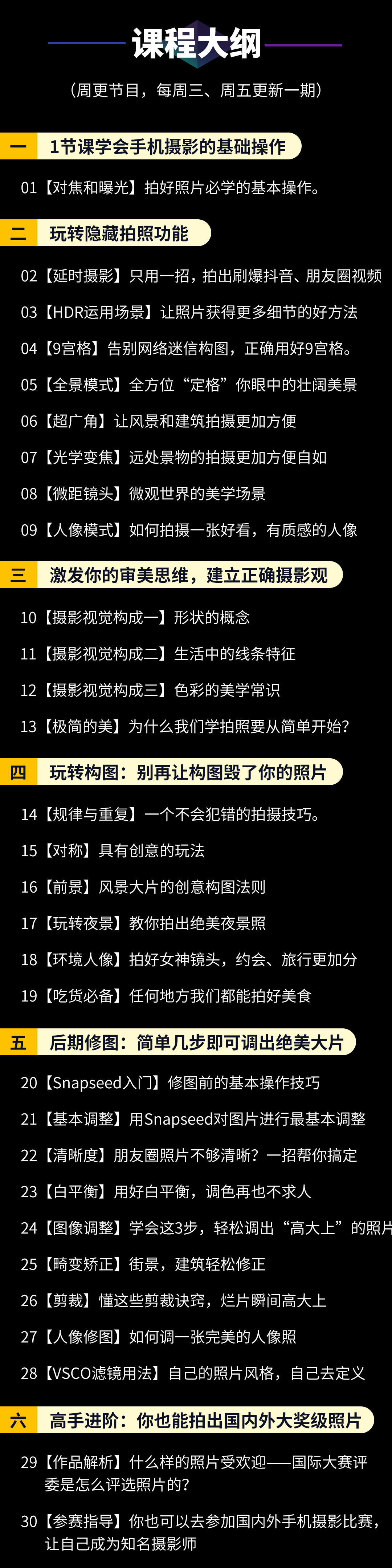 世界手机摄影大赛冠军教你玩转手机、拍摄大片,从“手残小白”逆袭摄影大咖!
