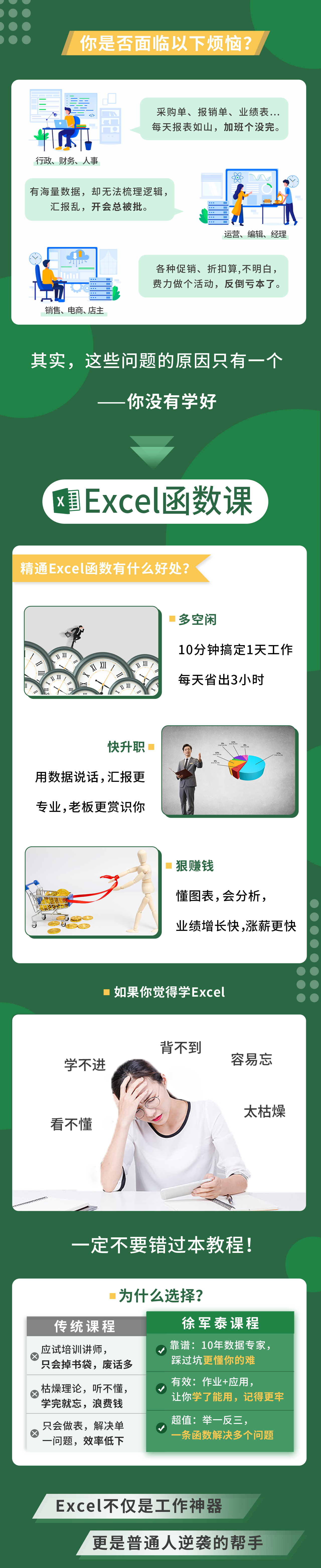 22节函数应用课，0基础秒上手，学了就能用，高效、升职、加薪一课搞定！