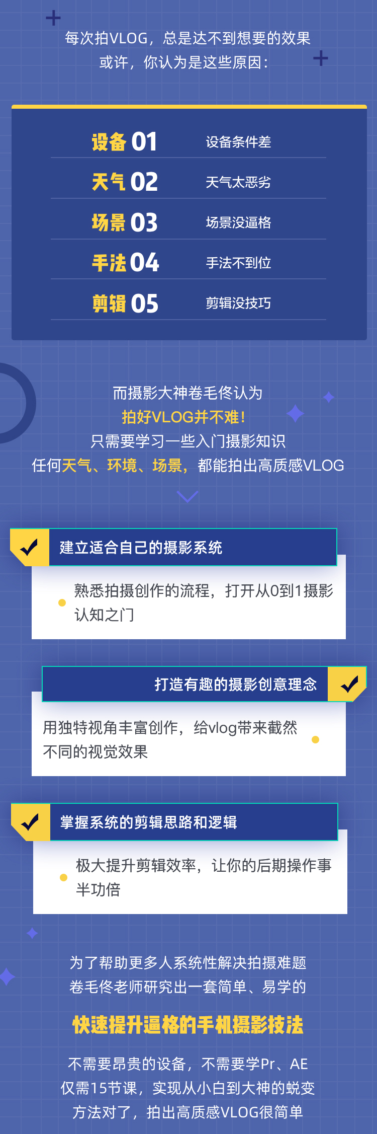 15节一学就会的0基础手机Vlog课：随时随地，用Vlog记录生活！