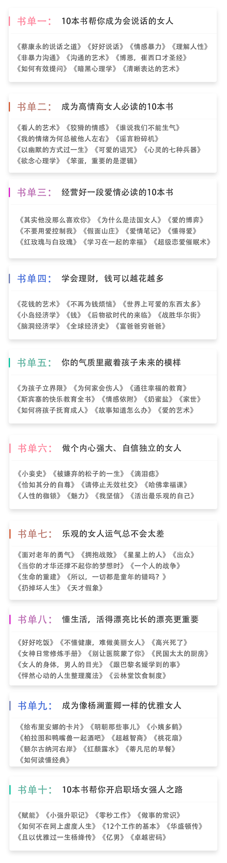 女性不能错过的专属书单:10个变美维度,100本豆瓣好书