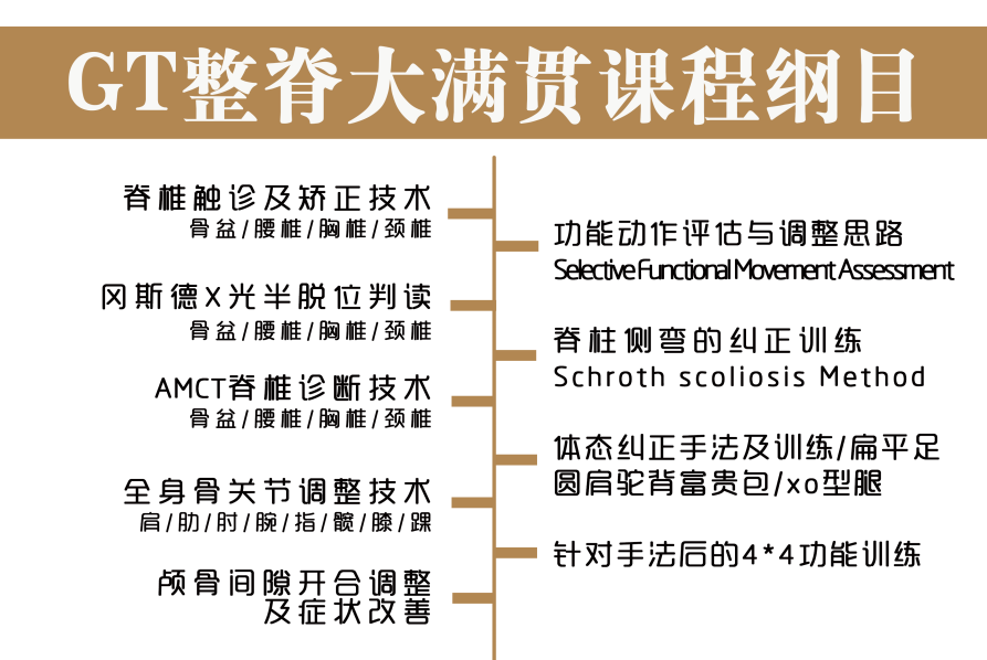GT整脊（糅合：中式+美式+日式手法）配合运动康复