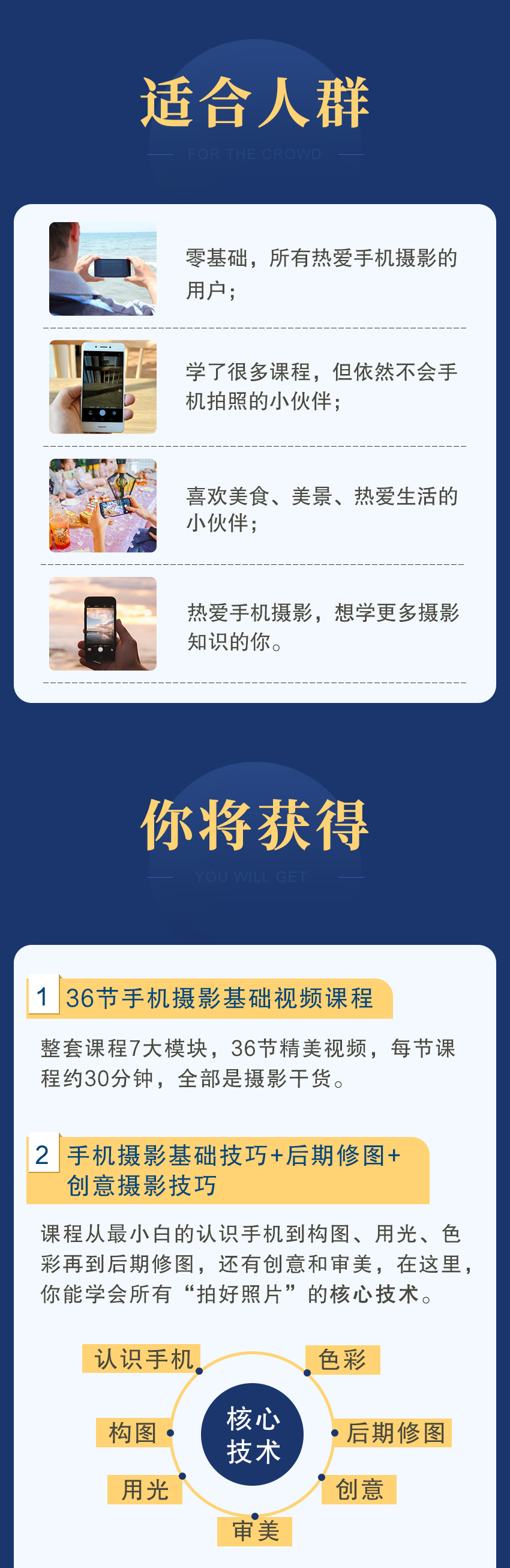 创意手机摄影课程，拍大片不再难！