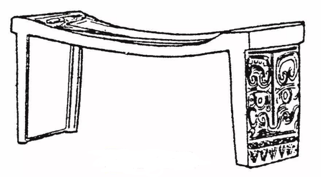  商晚期青铜饕餮蝉纹俎