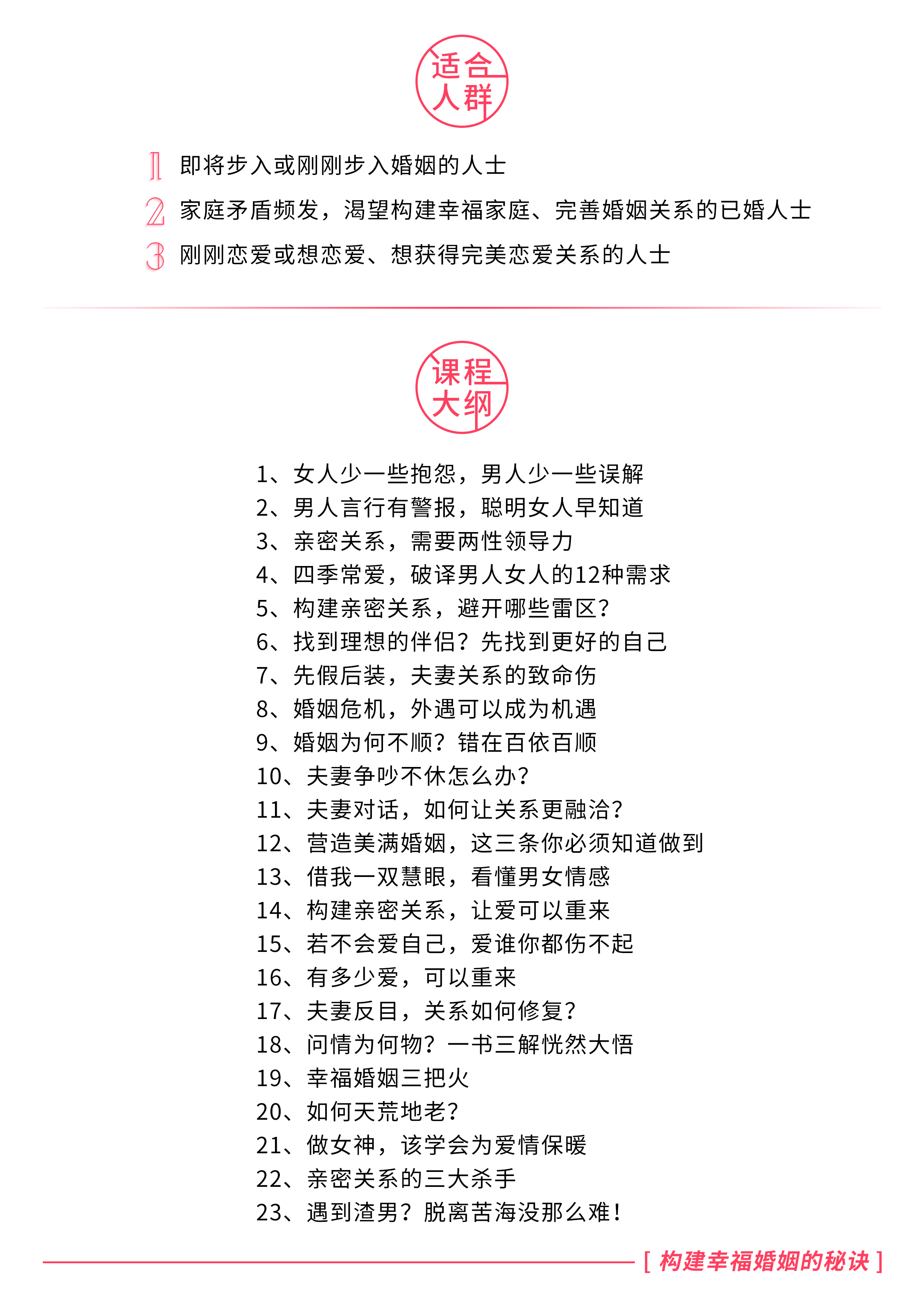 构建幸福婚姻的23个秘诀