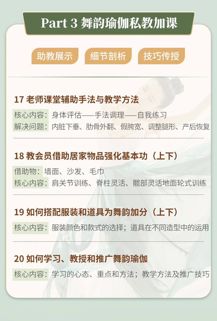 爆款！舞韵瑜伽系统教培课>10支成品舞，承包会员1年舞韵课堂！