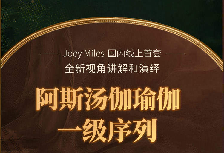 Joey Miles阿斯汤加瑜伽初级序列分体位精讲系列课>名师23年教习精编