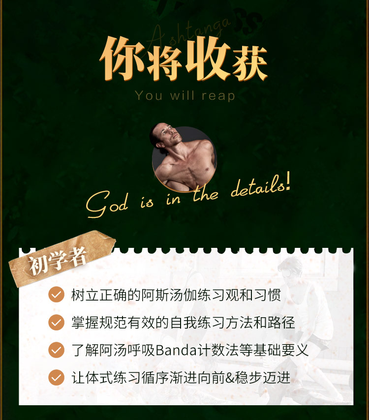 Joey Miles阿斯汤加瑜伽初级序列分体位精讲系列课>名师23年教习精编