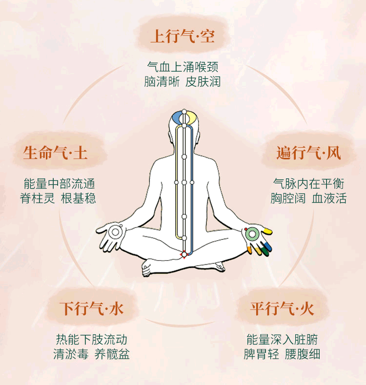 千年传承五行气脉流瑜伽：舒经养颜，通筋瘦体，心肺通畅，给“气/血/脉”清淤排毒！
