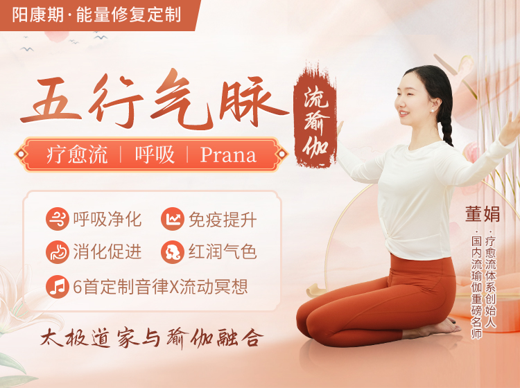 名师精品<五行气脉流瑜伽>疗愈·呼吸·prana，焕发全身能量