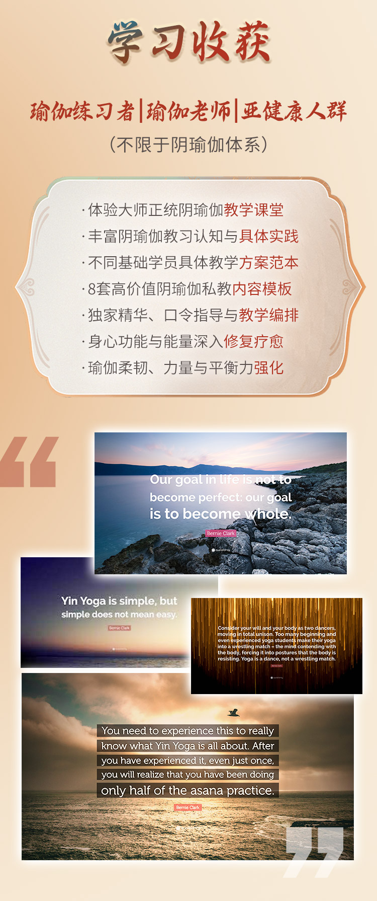 国际大师Bernie Clark<八大阴瑜伽主题序列>700min+独家精华教学