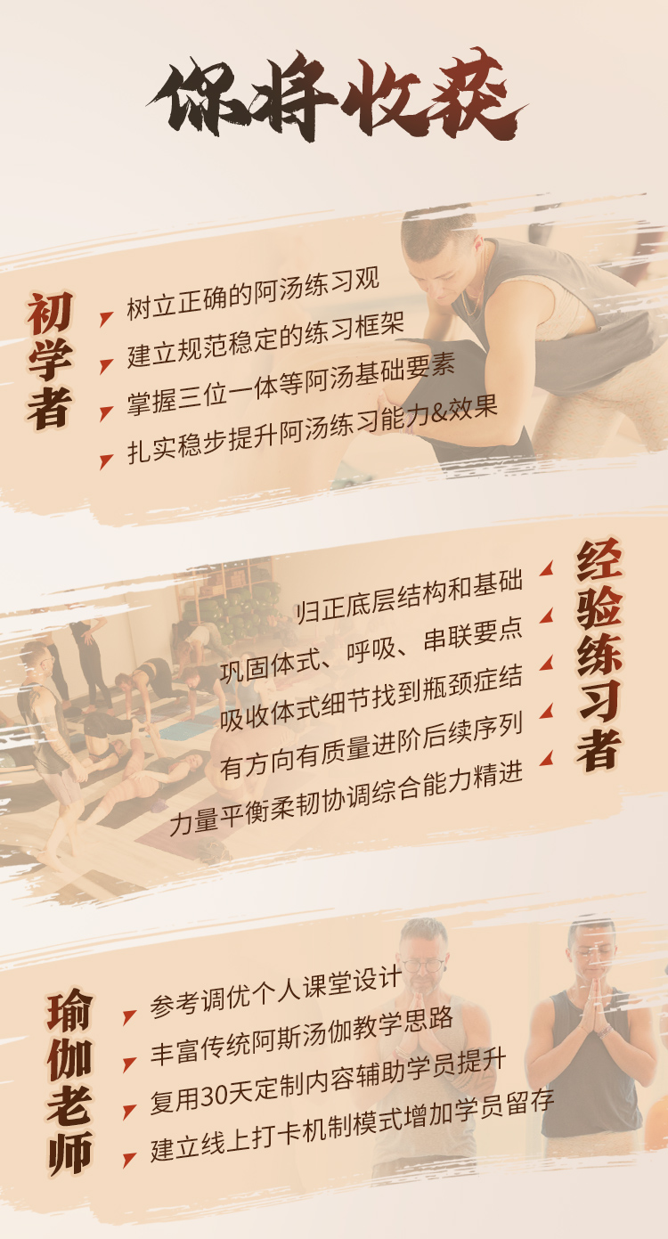 阿汤大咖David Robson30天初级序列精进行动营> 国内首套首发