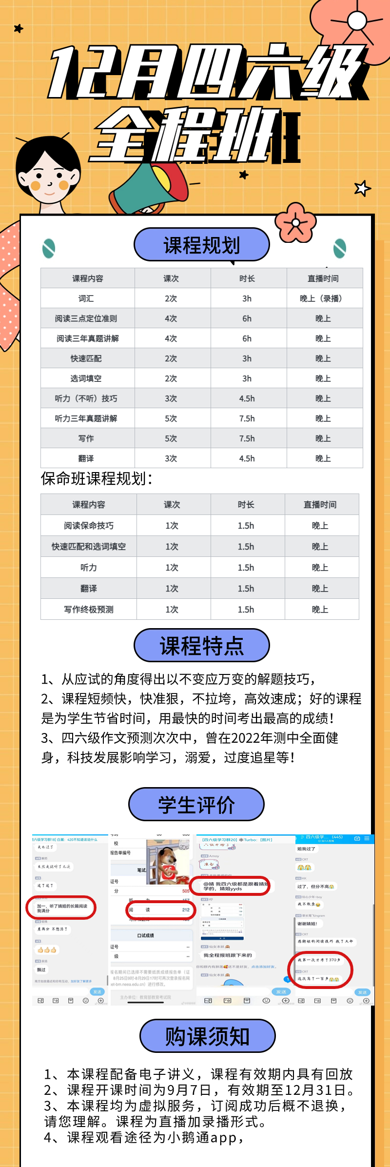 23年12月份六级全程班
