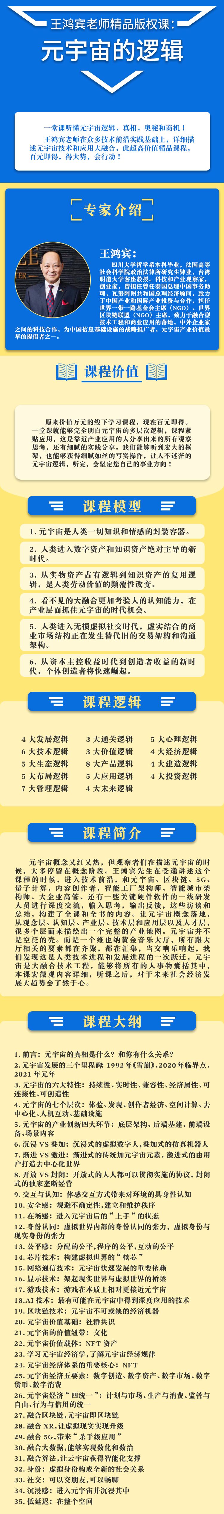 王鸿宾老师精品版权课：元宇宙的逻辑