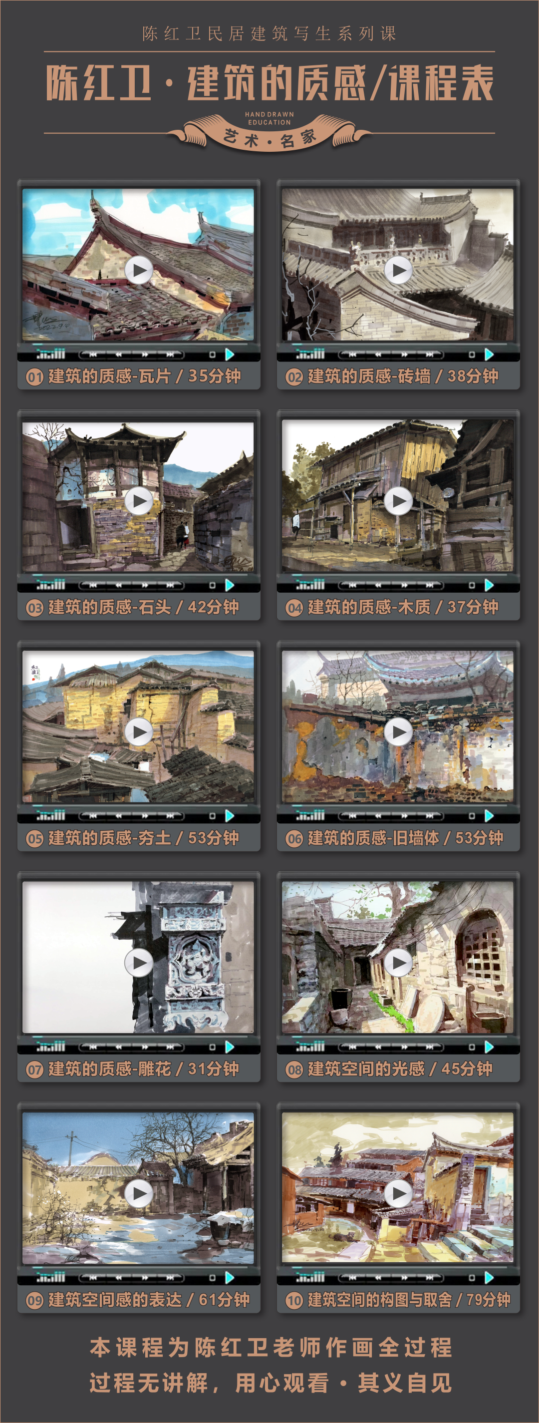 陈红卫建筑写生 · 系列课程