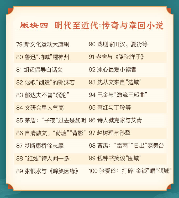 【线上课程，非实物书】侯会：中国文学经典100讲