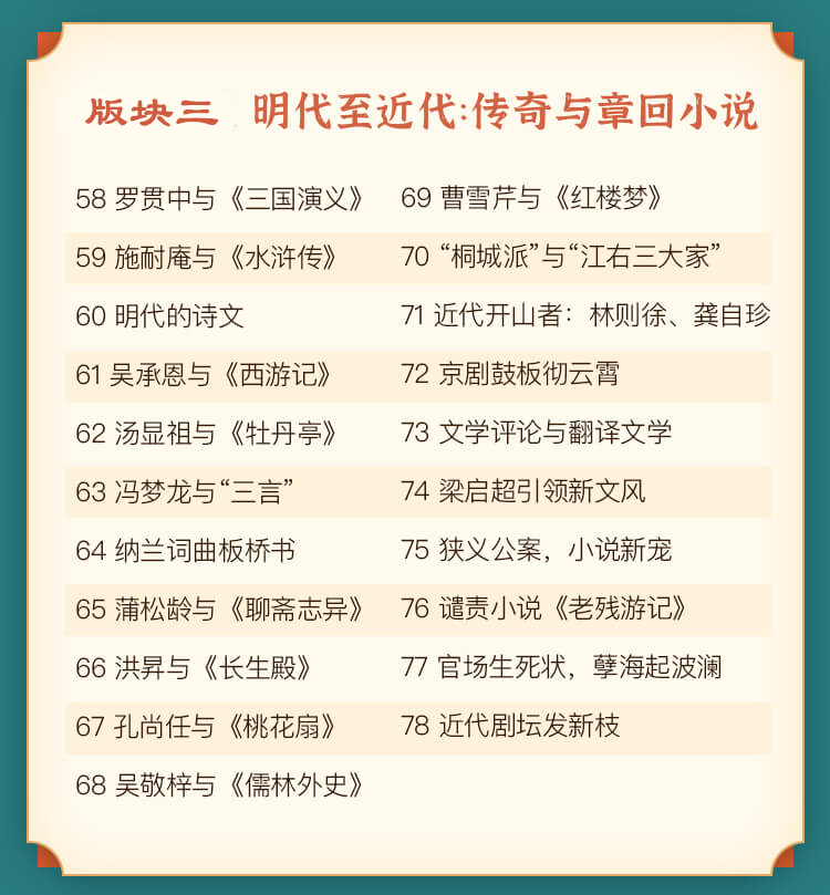 【线上课程，非实物书】侯会：中国文学经典100讲