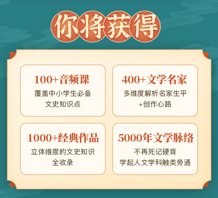 【线上课程，非实物书】侯会：中国文学经典100讲