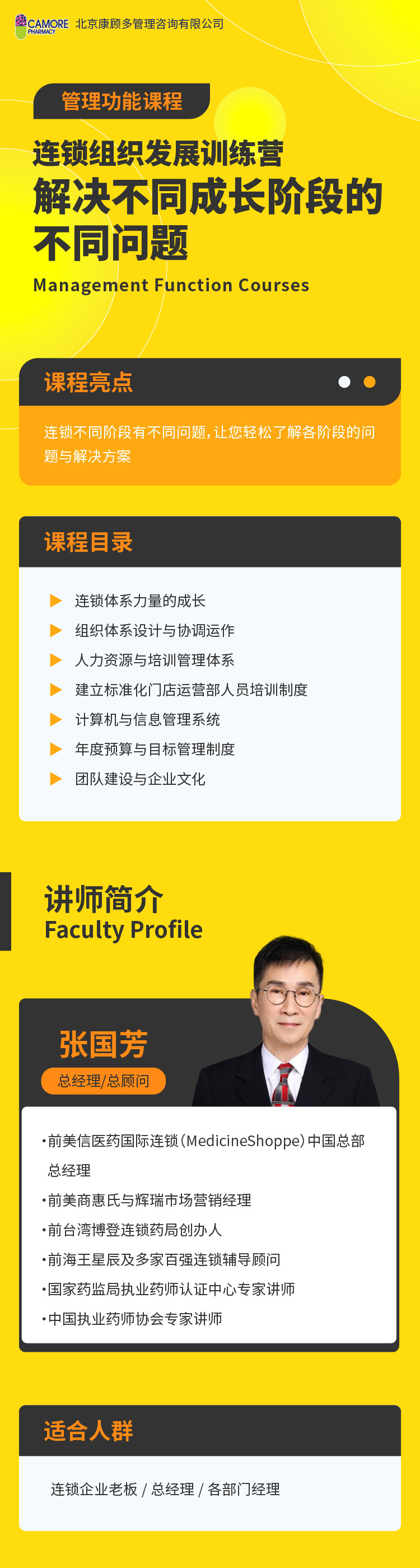 连锁组织发展训练营：解决不同成长阶段的不同问题