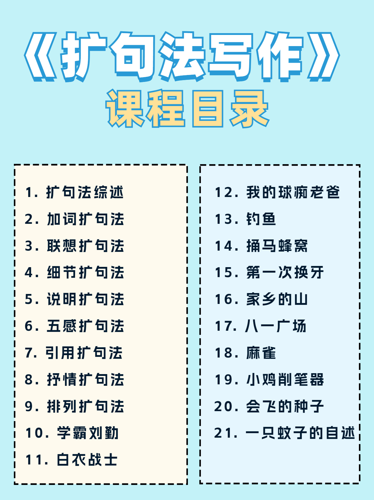 【提高篇】斗半匠扩句法写作文视频课