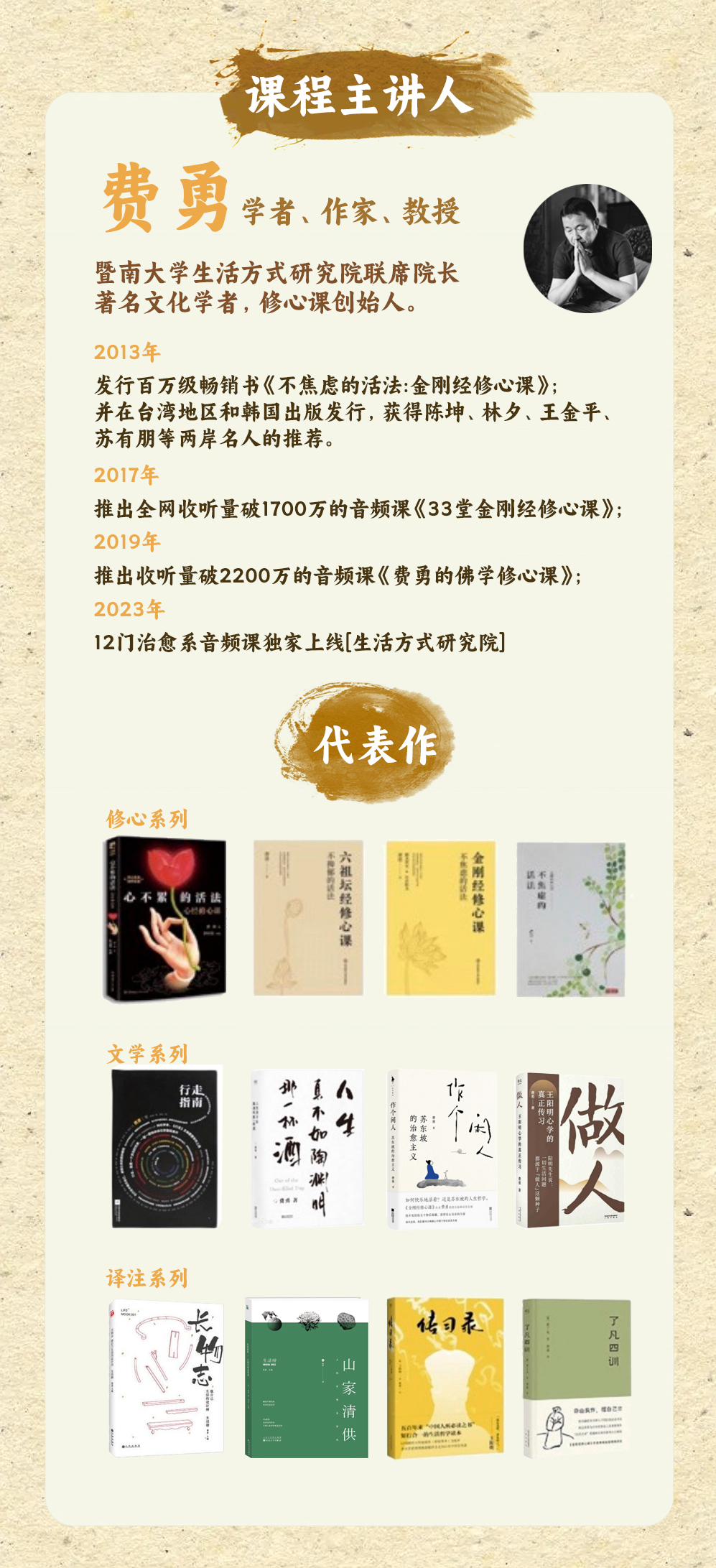 费勇讲《了凡四训》视频课 全套