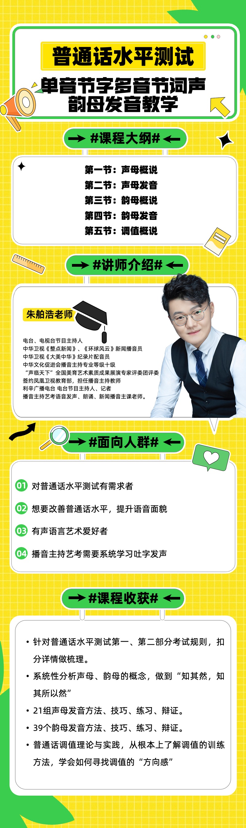 【普通话】声母、韵母发音视频教学