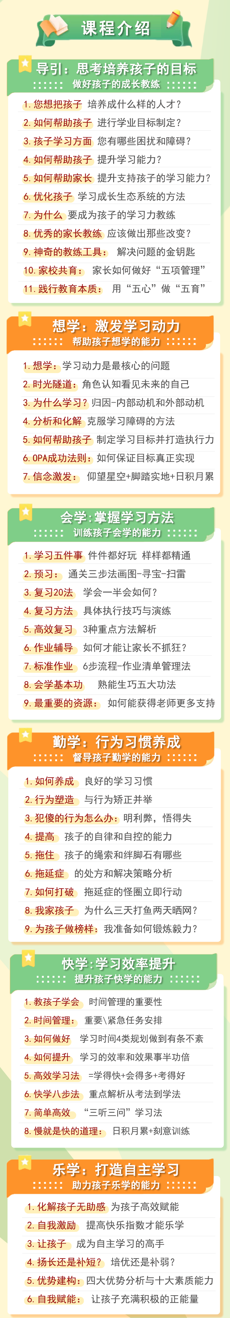 《五心学习力家长教练课程视频课》