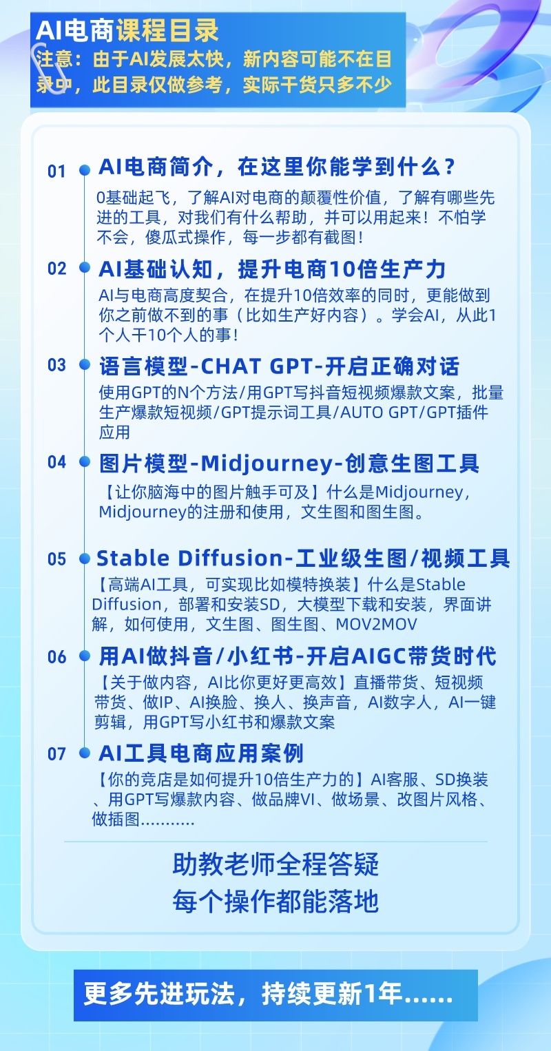 AI新人类-电商人的AI课（持续更新中）