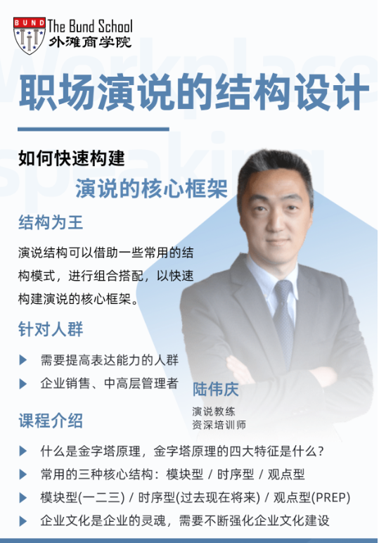 陆伟庆：职场演说的结构设计