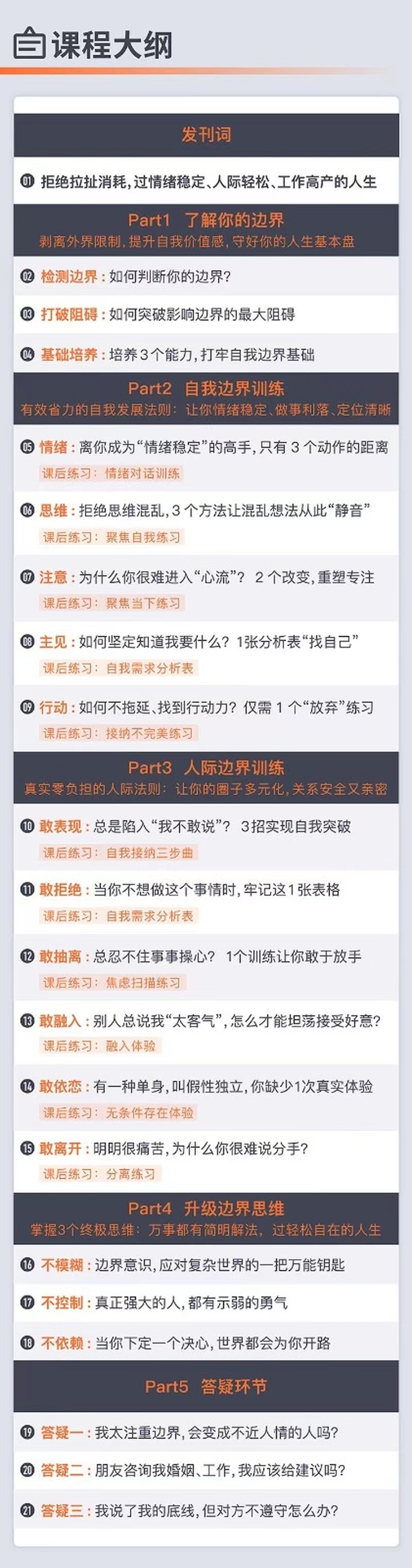 心理边界力课程21讲
