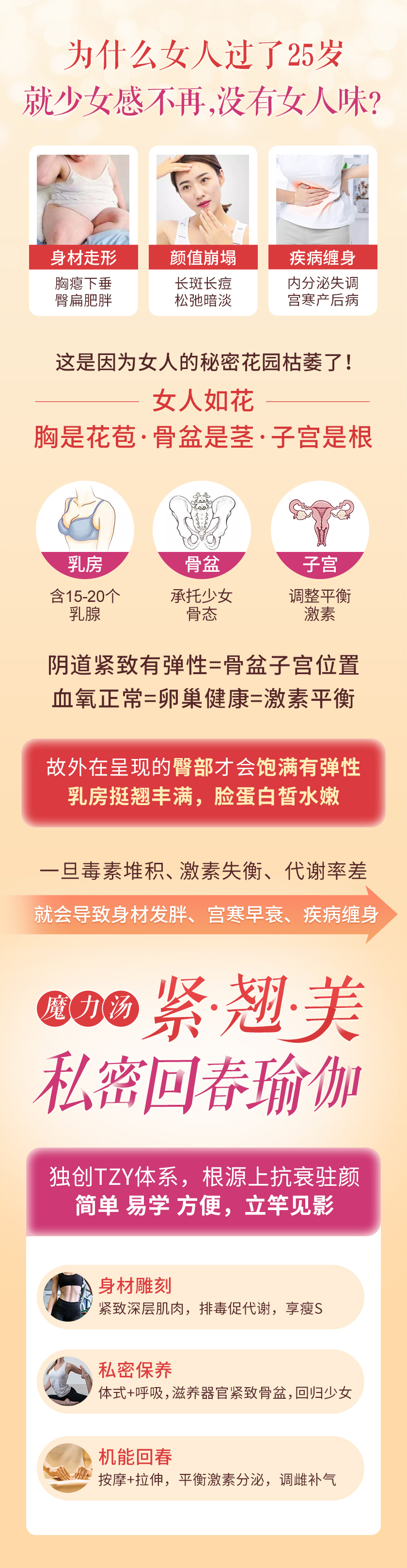 私密回春瑜伽：胸丰臀翘，排毒养宫，从根源抗衰驻美，紧致性福到50！