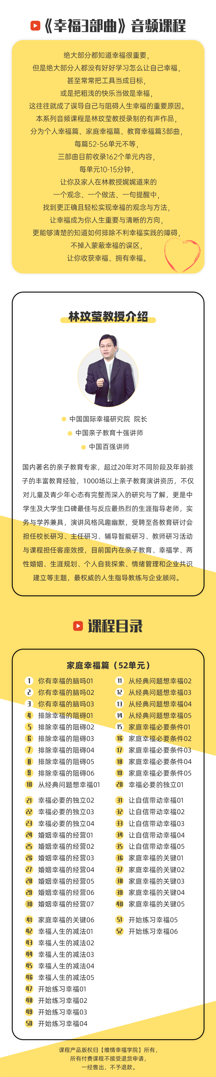 林玟莹教授主讲《幸福3部曲》家庭幸福篇（52单元）