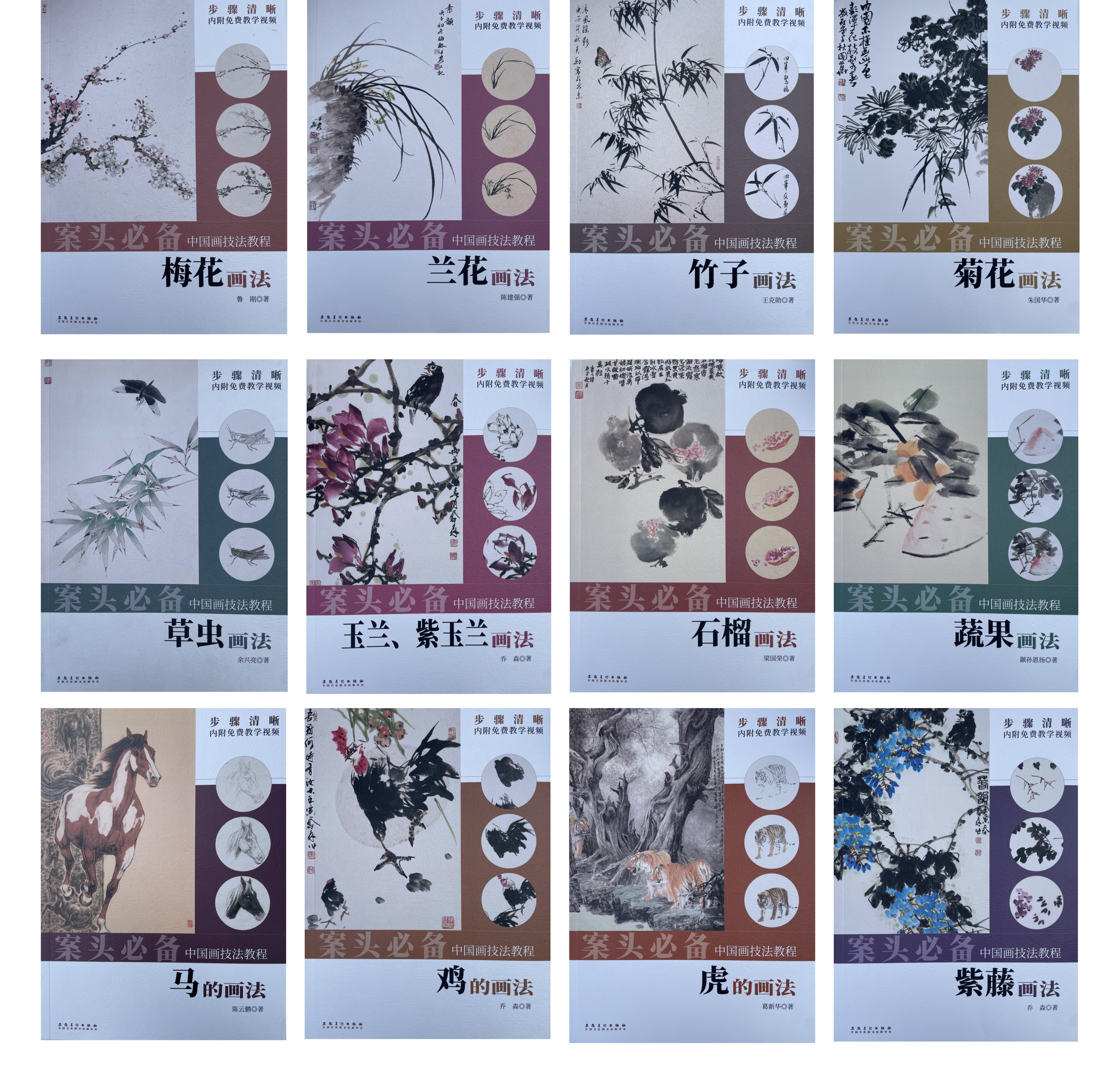 中国画技法教程（山水 花鸟 工笔 禽类 草虫 蔬果）