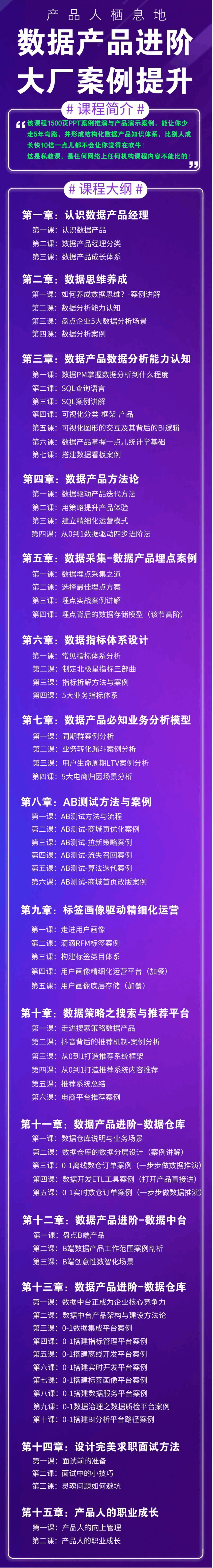 数据产品经理训练营-核心大课