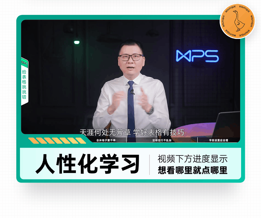 【WPS版】Excel表格从小白到高手视频课