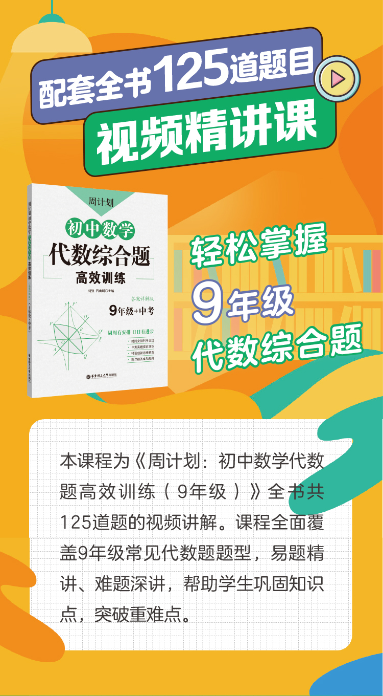 【周计划精讲课】初中数学典型代数综合题精讲课（9年级+中考）