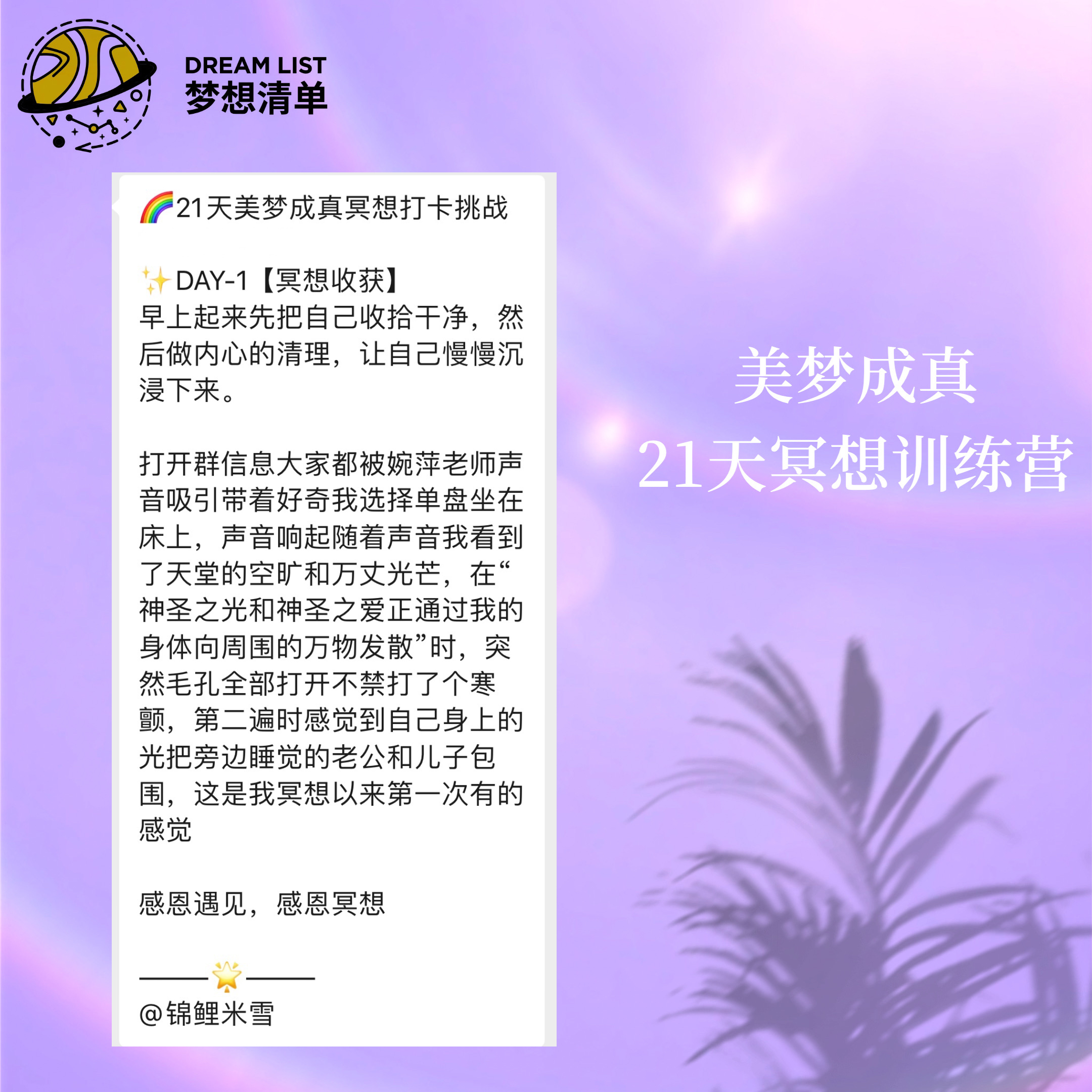 美梦成真21天冥想训练营