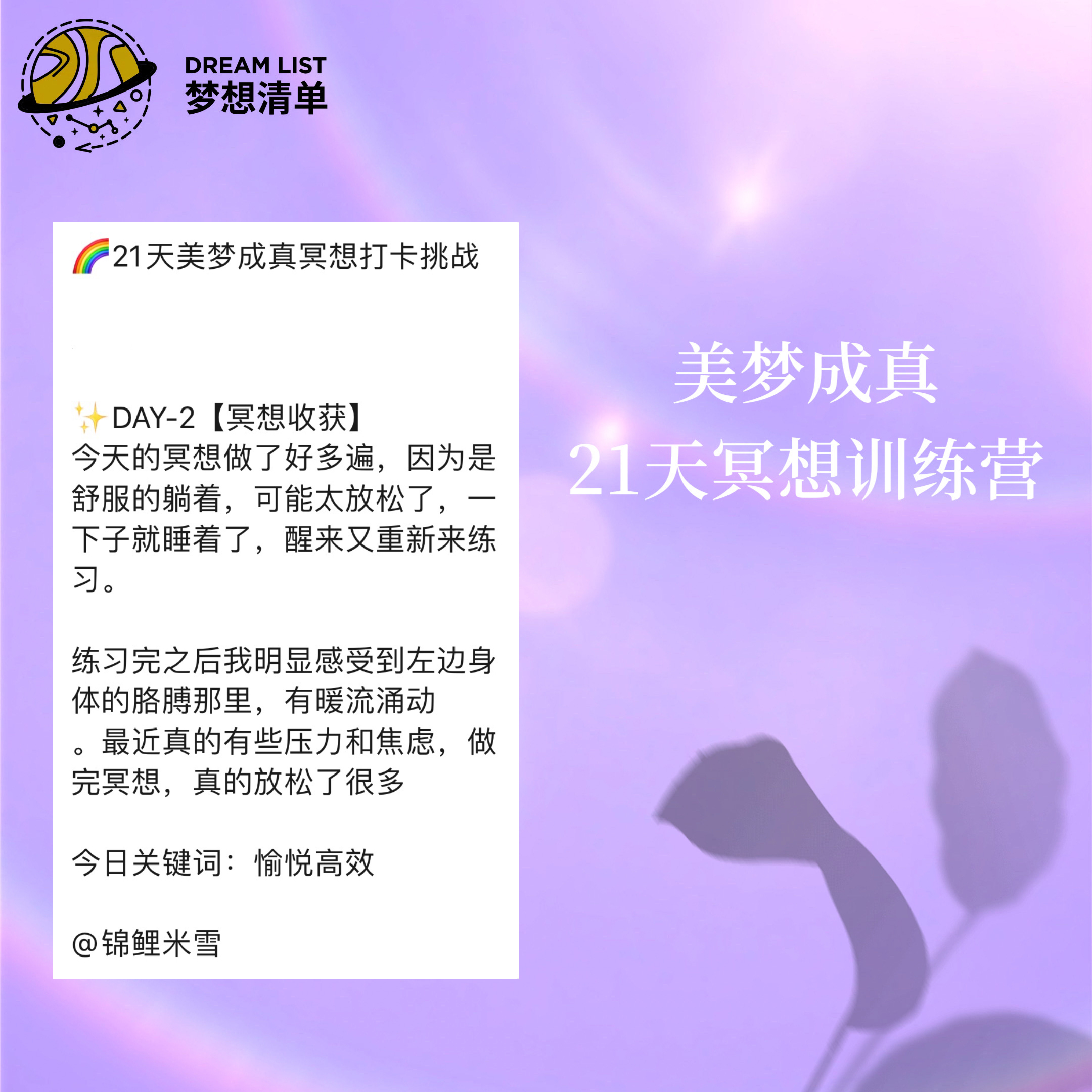 美梦成真21天冥想训练营