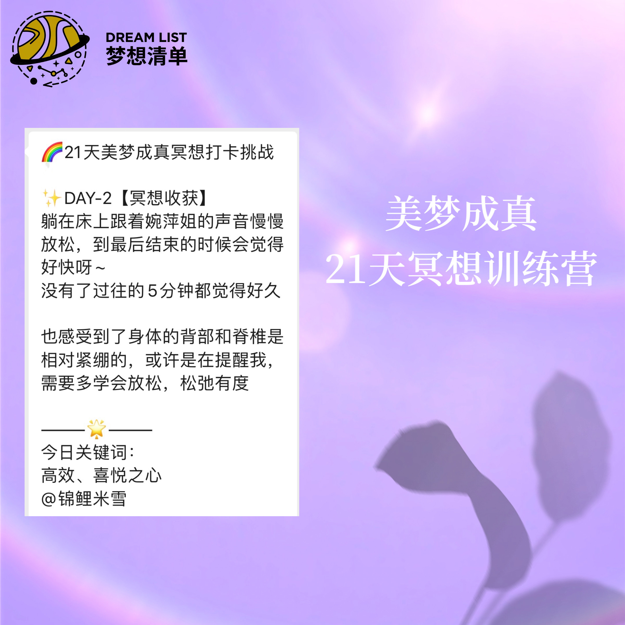 美梦成真21天冥想训练营