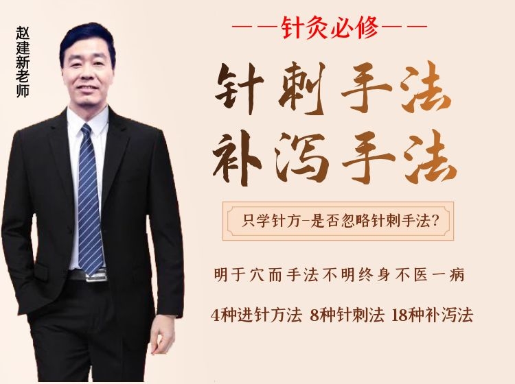 【针灸必修】赵建新老师主讲-【真人实操】针刺法+补泻法详细讲解演示30讲