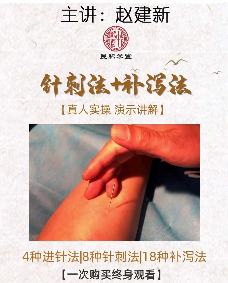 【针灸必修】赵建新老师主讲-【真人实操】针刺法+补泻法详细讲解演示30讲