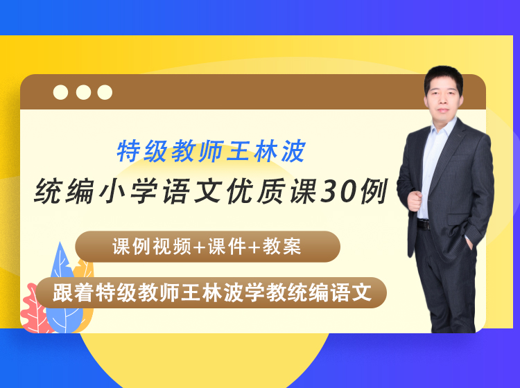 特级教师王林波丨统编小学语文优质课30例（视频+课件+教案）