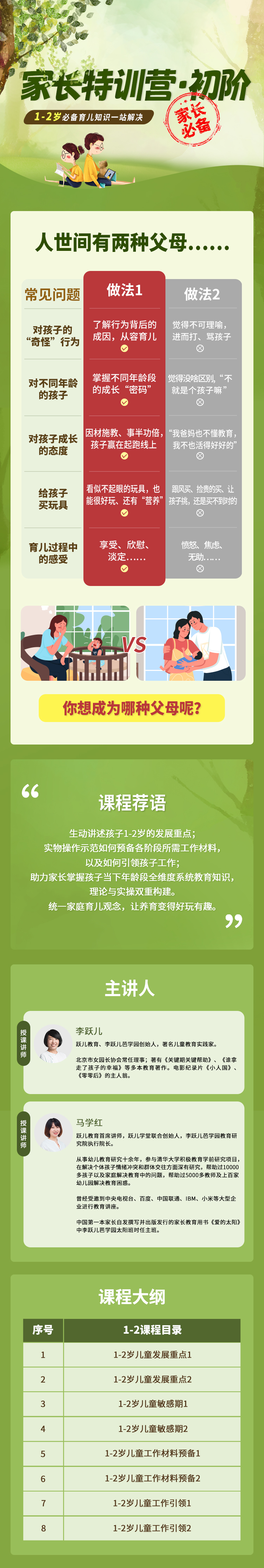 1-2岁家长特训营 · 初阶