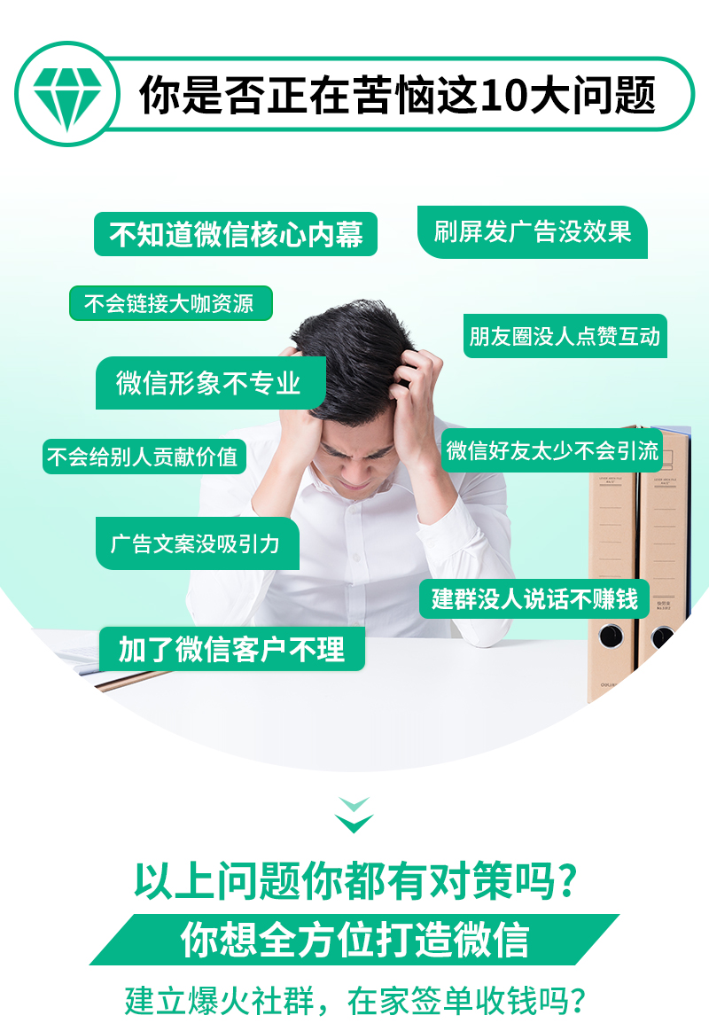 微信运营课（全面包装微信，足不出户签单收钱）