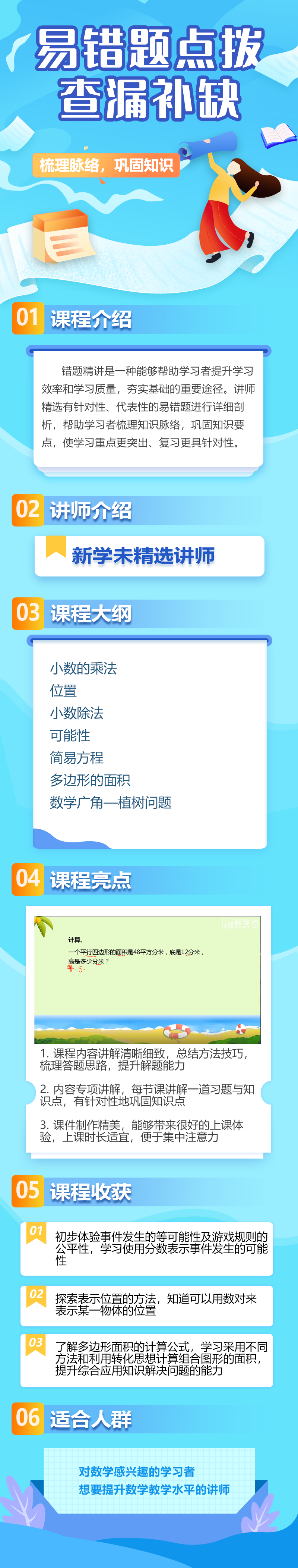 小学数学同步错题精讲五年级上册