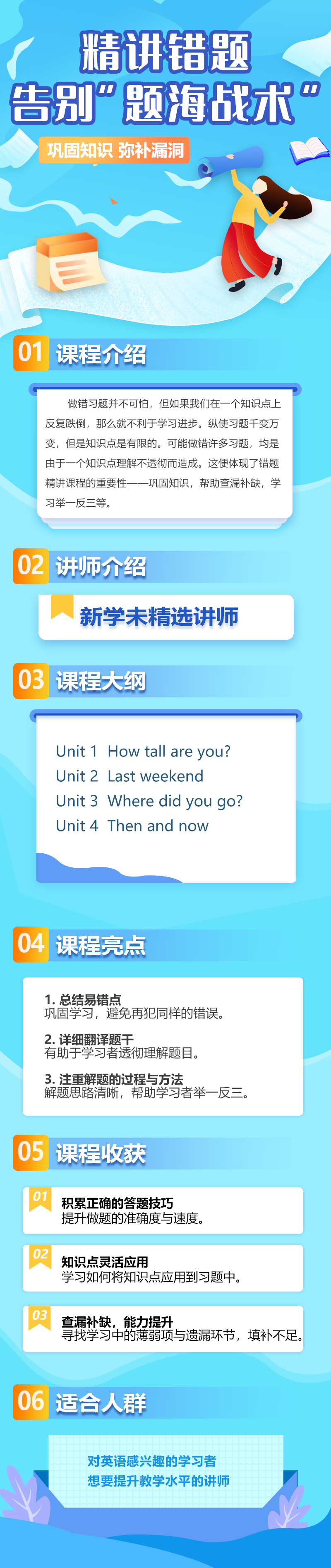 小学英语同步错题精讲六年级下册