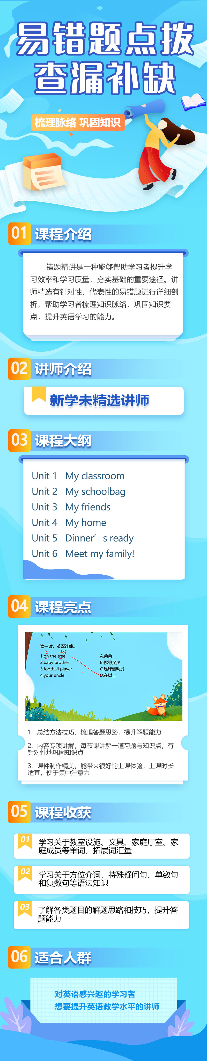 小学英语同步错题精讲四年级上册
