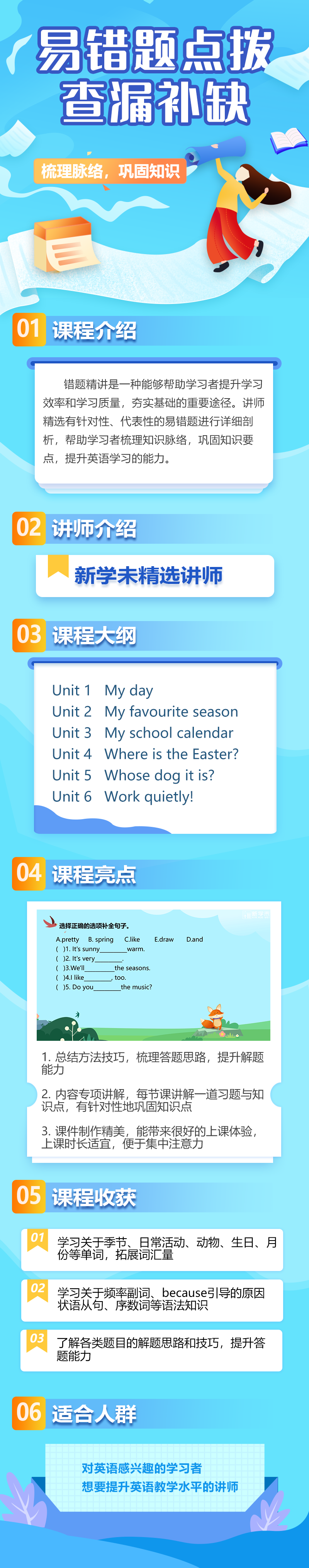 小学英语同步错题精讲五年级下册