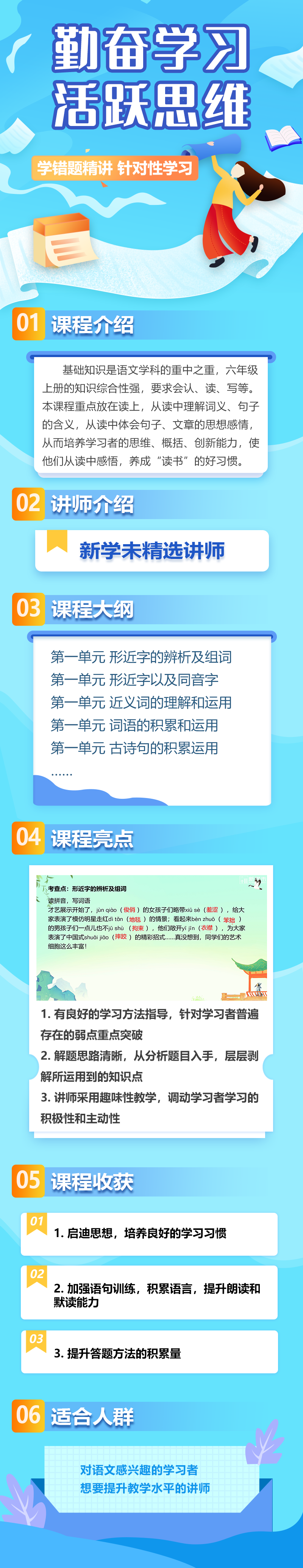 小学语文同步错题精讲六年级上册